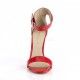 Sandalias de charol rojo y tacón con pulsera ancha Amuse 10 R