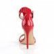 Sandalias de charol rojo y tacón con pulsera ancha Amuse 10 R
