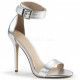 Sandalias plateadas de tacón y pulsera ancha Amuse 10 SMPU