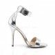 Sandalias plateadas de tacón y pulsera ancha Amuse 10 SMPU